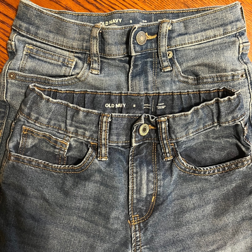 Two pair sz 8 old jeans